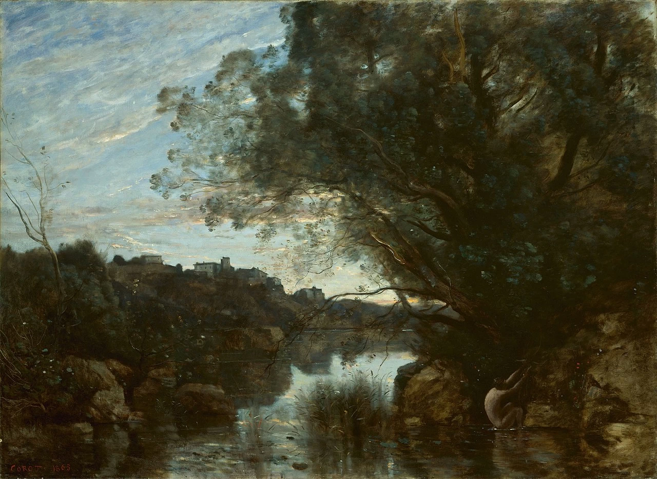 Jean - Baptiste, Camille Corot, 173, Ricordo dei dintorni del Lago di Nemi, Art Institute of Chicago
